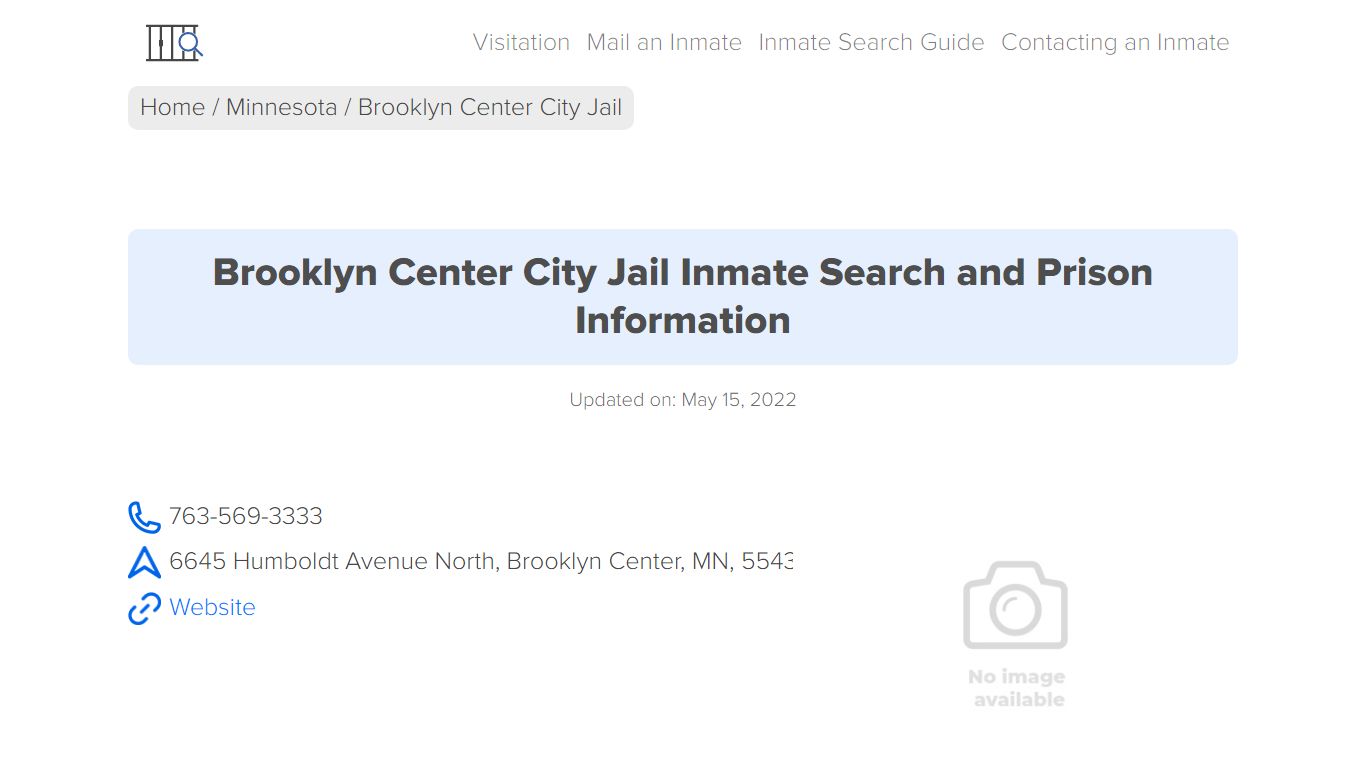 Brooklyn Center City Jail Inmate Search, Visitation, Phone ...